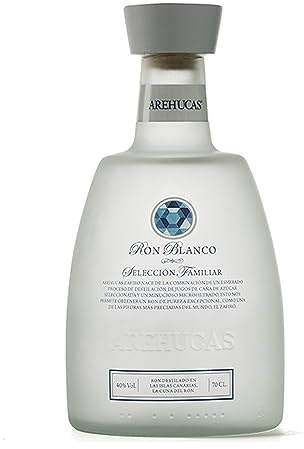 Arehucas - Ron Blanco Selección familiar - Ron Premium Dulce - Ron Canario 70 cl - 40%