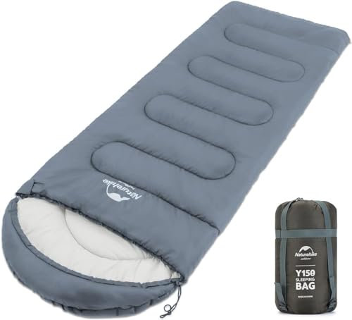 Naturehike Deckenschlafsack,3 Jahreszeit Wasserdicht Ultraleicht für Erwachsen Kinder über 7 Grad für Camping Wandern Outdoor Aktivitäten-220 x 85CM mit Tragetasche