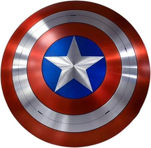 NEOARY Captain Schild Mittelalter Krieger Baustahl Schild Rund Cosplay Metallschild Wanddekoration Schild Rustikales Vintage Geschenk, Mehrfarbig/Meereswellen (Ocean Tides), Standard