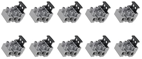Prometeo Electronics Morsetto passante 0,5-2,5mm 22-14AWG 3P con porta fusibile - Grigio - Nylon - Morsetto o Quick connect - Montaggio libero