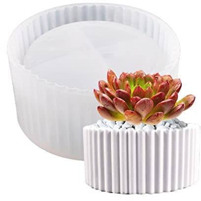 cemento silicona, 2 moldes silicona para hormigón, silicona, resina epoxi, moldes silicona para macetas, macetas suculentas, manualidades, decoración