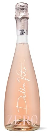 Della Vite Zero, Low Alcohol, Sparkling Zero Rosè Wine, Alcohol Free Sparkling Wine, Non Alcoholic Pink Prosecco