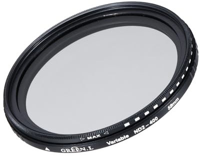 sourcing map ND2-400 Lens Filter Variable Neutral Density Lens Filter 58mm Circular ND Filter Grayscale Filter for Camera Photography Lens