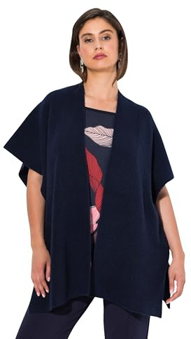 Ulla popken dam stora storlekar överdimensionerade plus size kofta, oversized, öppen modell, halv kort ärm