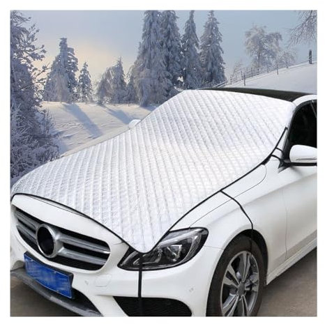 Adunsiaoto Copertura Parabrezza Autos, Copri Parabrezza per Auto Inverno, Coperture Pieghevoli del Parabrezzas, Protezione Parabrezza Antighiaccio, Protezione Antineve Autos, Accessori Autos