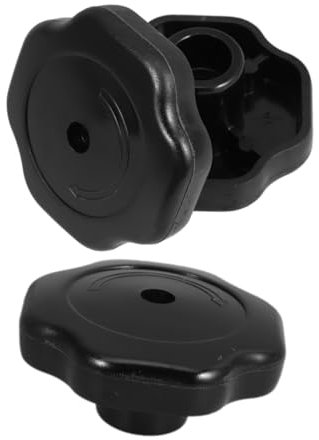 Cabilock Perillas para Tapa De 19mm De Plástico Negro Cubierta Elástica, Accesorio Resistente para Utensilios De Cocina Asa, Ajuste Giratorio Preciso, Pack De 3 Unidades