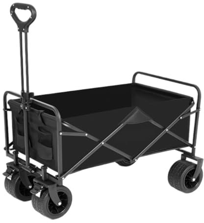 YGDYFDC Transportwagen Outdoor Camper Anhänger Camper Tragbare Faltbare Camper Stall Trolley Klapp Auto Tragbare Einfache Zugstange Push Tragbarer Wagen(Brown,B)