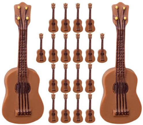 Amosfun Mini Set Di Modelli Di Chitarra Da 20 Pezzi Finta Chitarra Per Accessori Decorativi Per Casa Delle Bambole in Miniatura