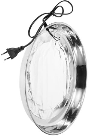 CIYODO Hühnertränke Heizsockel Aus Edelstahl Winter Warmwasserbereiter Für Geflügel Frostbeständig Für Kleintiere Stallzubehör