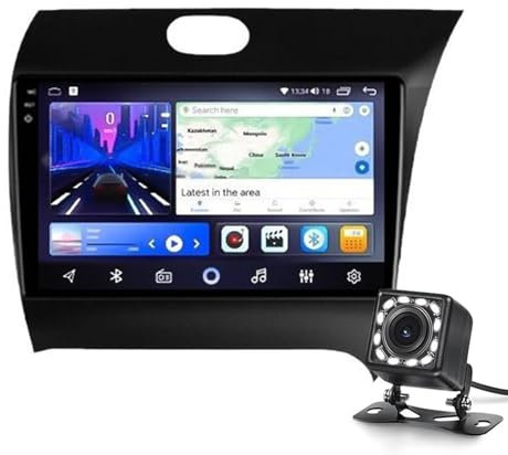 Generico Autoradio Android 14 Double DIN per Kia Cerato 3 K3 2013-2016, Touchscreen da 9, Navigazione GPS, Bluetooth, WiFi, Ingresso USB, Mirror Link, impianto Stereo.