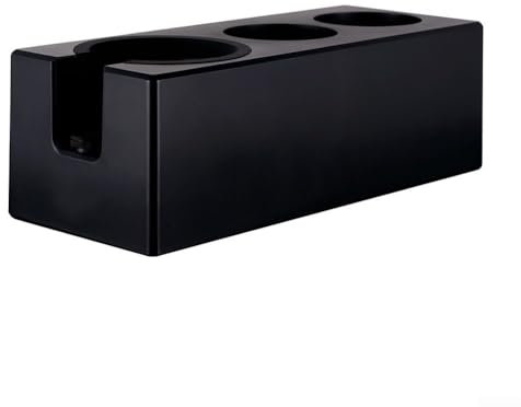 Manomissione caffè professionale con meccanismo regolabile, cuscinetti antiscivolo stabilità per preparazione espresso (nero, 58 mm)