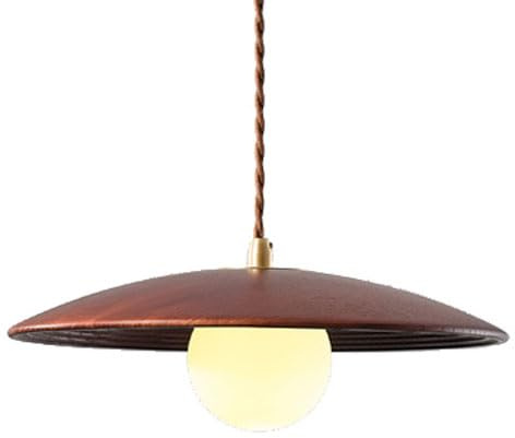Suspension de Style Minimaliste Japonais, Abat-Jour en Bois à vis E27, Lustre créatif en Forme de Soucoupe Volante, luminaire décoratif pour Salon de thé, Balcon, Chambre à Coucher