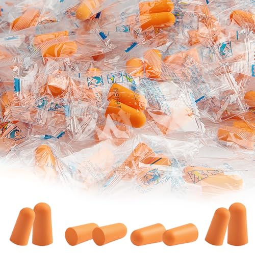100 Pairs Soft Foam Ear Plugs, Ear Plugs for Sleepping, Reusable Noise Cancelling Ears Plug for Sleep, Snoring, Work, Lound Noise