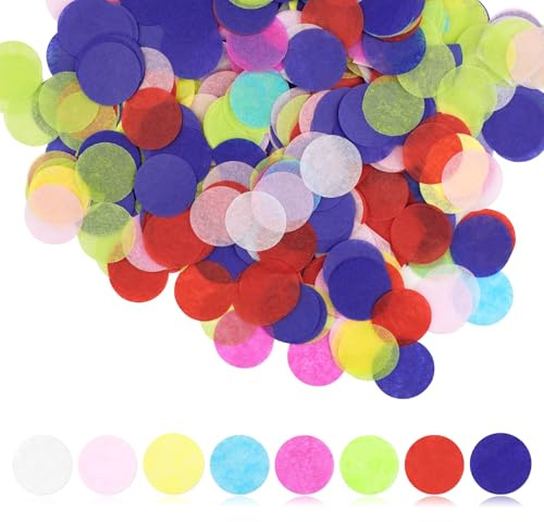 5000 PCS Multicolour Biodegradable Wedding Confetti, Round Paper Circles Table Confetti for Wedding Valentine'S Day Birthday Graduation Party Baby Shower Decoration (50g)