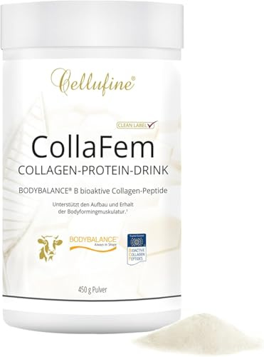Cellufine® CollaFem BODYBALANCE® Collagen-Drink 450 g, mit bioaktiven Bodybalance-Collagen-Peptiden, natürlich & ohne Konservierungsstoffe, allergenfrei, lactosefrei, glutenfrei