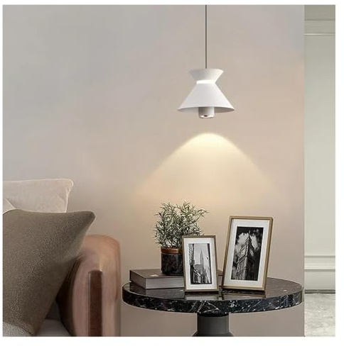 Lámpara Colgante nórdica para Cocina, Comedor, Sala de Estar, Dormitorio, LED, luminaria de suspensión (Blanca)