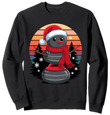 Noël Bonhomme De Neige Curling Pierre X-Mas Curleur Sweatshirt