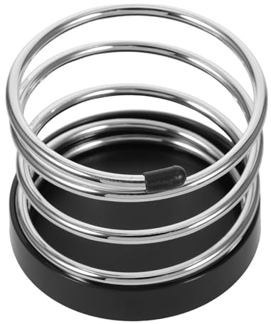 INOOMP Portavasos para Coche Resorte, Soporte Plegable, Accesorio Interior Negro, Portavasos para Automóviles y Camiones, Práctico Soporte para Bebidas en Vehículo