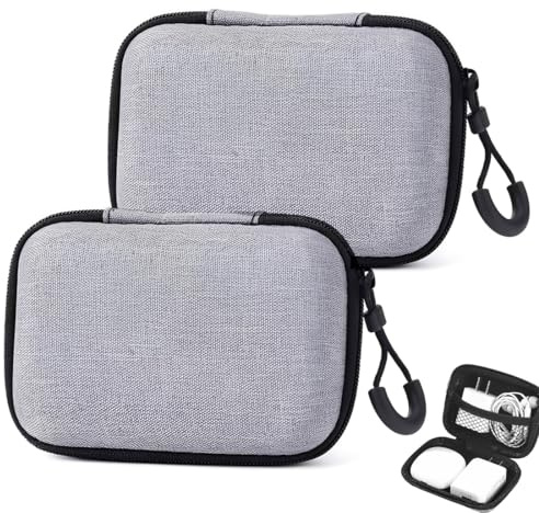 ZORTVUL 2 Piezas Mini Bolsa De Almacenamiento De Viaje, Organizador Para Accesorios Electrónicos, Para Cable Usb, Tarjetas Sd, Cargador De Teléfono Inteligente