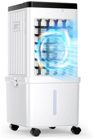 Aire Acondicionado, Unidad de Aire Acondicionado portátil 3 en 1, deshumidificador y Ventilador, Enfriador de Aire evaporativo sin Ventana con Tanque de Agua extraíble y 3 velocidades del Viento