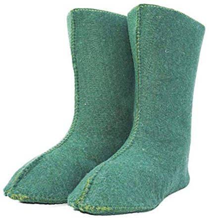 Insun Unisex Calze in Feltro per Stivali Scarpe Interne per Stivali in Gomma 1 Paia verde 44 EU
