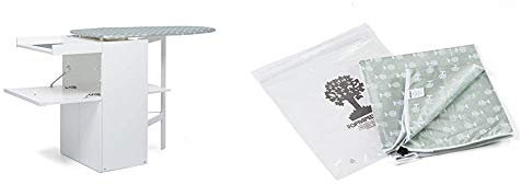 Foppapedretti Lo Stiro Mobile con ASSE da Stiro a Scomparsa, Bianco & LaCopertina Copertina Ricambio per ASSE da Stiro