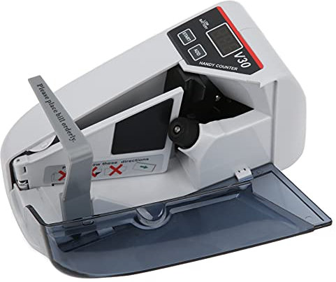 Geldzähler, 7,3 X 2,8 X 4 Zoll Mini Tragbarer Handlicher Geldschein-Bargeldzähler, Zählung 600 Banknoten/min, für Handy-Banknotenzähler mit Mehreren Währungen(EU-Stecker)