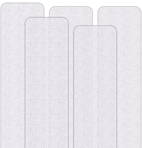 SeKi Strisce antiscivolo 5 pezzi 75 x 10 cm trasparente per scale, doccia, vasca da bagno – autoadesive, adatto per piedi nudi, classe di antiscivolo R9 secondo DIN 51130; nastro antiscivolo