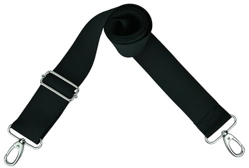 Taschengurt zum Wechseln, Schultergurt für Taschen breit, mit Karabiner aus Metall, Schwarz 5 cm, bis zu 169 cm lang von taschenmann2005