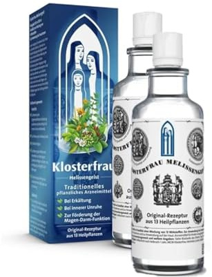 Klosterfrau Melissengeist | 2 x 475 ml | Bei Erkältung, innerer Unruhe, Schlafstörungen, Nervosität, Magen-Darmbeschwerden und Muskelbeschwerden