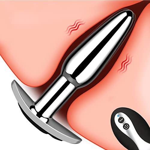 TDLPlus Anal Vibratoren Analplug mit 10 Vibrationsmodi und Fernbedienung Metall Buttplug Dildo Vibratorstarb Prostata Stimulator Vibrator Sexspielzeug für Männer Frauen & Paare