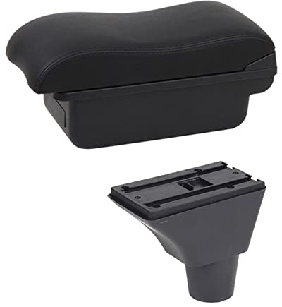 Caja De Reposabrazos Caja Almacenamiento Contenido Central Decoración De Estilo De Coche con Portavasos Accesorios USB para Seat para Ibiza 6j 6L (Color : B2 Black Line)