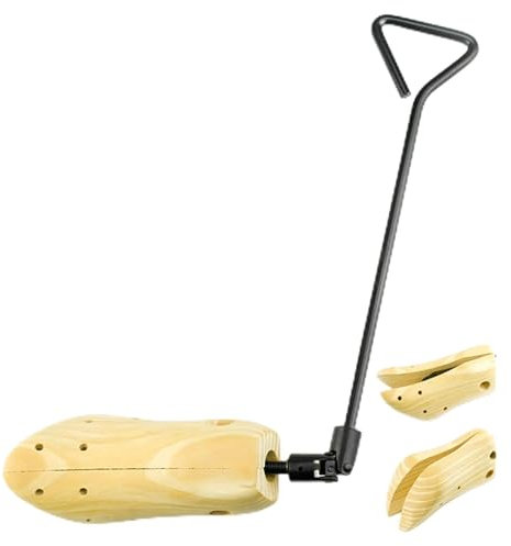 CHOLLAVO Écarteurs de bottes professionnels pour hommes et femmes, extenseurs de chaussures pour pieds larges ou oignons, extenseur de chaussures en bois massif (jaune L)