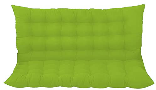 Generisch Kissen, Outdoor-Schaukelkissen für 2- und 3-Sitzer, mit Rückenlehne, weicher Komfort, rutschfest, Ersatz für Gartenterrasse, Schaukelkissen, Outdoor-Bankkissen, Schwarz, 150 x 100 x 8 cm