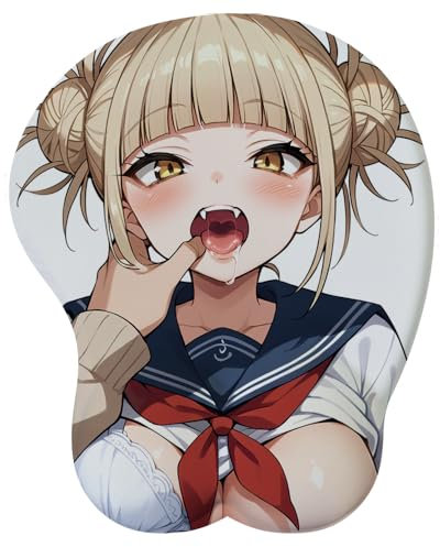 Anime Waifu Manga Fille 3D Tapis de Souris, Repose-Poignet Doux, Tapis de Souris de Dessin animé, Ergonomique Tapis de Souris
