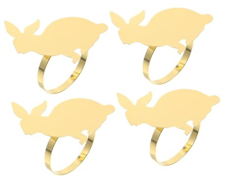 NAMOARLY 4stücke Serviettenringe Für Ostern Elegante Tischdekoration Für Hochzeiten Feiern Und Tägliches Robust Und Einfach Zu Reinigen