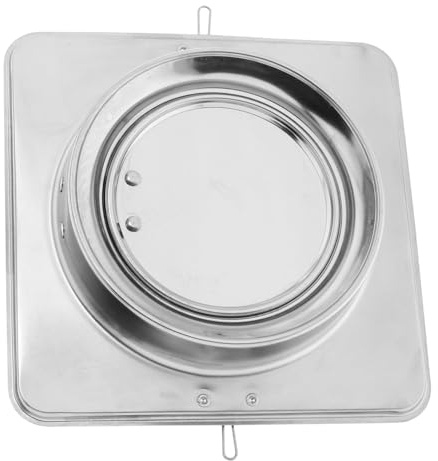 Válvula de Retención de Cocina de Acero Inoxidable, 160mm | Plata, Apta para Abertura de Ventilación de 6,29 Pulgadas, Uso en Extractor Portátil y Chimenea
