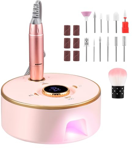13-in-1 Elektrische Nagelfräser Akku Set, 35000 U/min Kabellos mit 4000mAh & LED-Anzeige - Professionelle Maniküre Pediküre Gerät für Fußpflege - Ideal für Anfänger und Profis mit 10h Laufzeit
