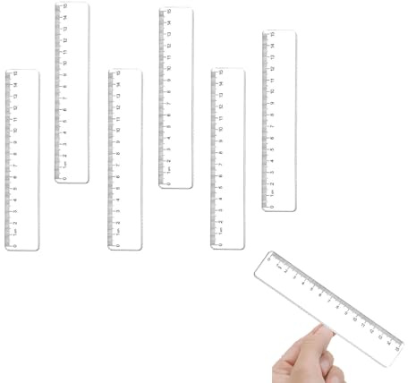 6 Stück Lineal 15cm,Lineal Set Grundschule,Kunststoff Lineal Transparent Flexibel Präzision,Plastiklineal Durchsichtig,Ruler Kinder,Kleines Messlineal Zentimeter Einteilung für Schule,Büro,Haushalt