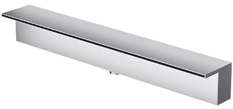 Scarico a cascata in acciaio inox, design a parete per giochi d'acqua moderni, ideale per piscine e laghetti da giardino