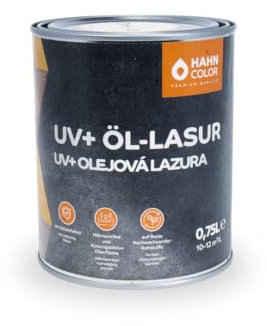 Hahn Color Barniz de aceite UV – Barniz protector de madera para exterior e interior, protección UV, resistente a la intemperie, transpirable, barniz para madera, aceite, protección a largo plazo