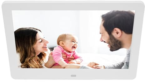 Oreilet Frame di Foto Digitale da 10 Pollici, Fotogramma Foto Digitale Touch Screen 1920x1080, Display Foto Digitale con Telecomando a Parete per Amici (Plug dell'UE 100-240V)