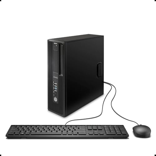 HP Z240 SFF Workstation Desktop PC, Intel Xeon E3-1230 v5, 16 GB RAM, 512 GB SSD, WiFi, Bluetooth, tastiera US QWERTY Windows 11 Pro (ricondizionato)