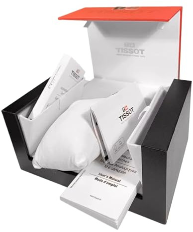 ROUREOX Klassisk Svart Röd Klocklåda Förvaringsorganisatör Creme Kudde Hållare Skyddande Display Kista för Tissot