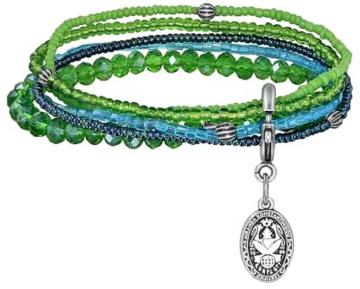 Konplott: Armband Petit Glamour d´Afrique, mehrreihiges modernes und flexibles Glasperlen-Kristallarmband, für Damen/Frauen