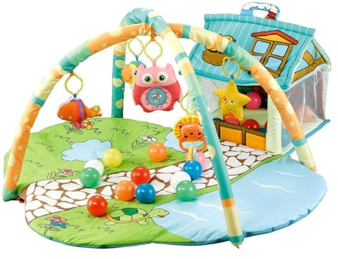 Moni Activity Center Happy Farm JL625-1A, Spielbogen 30 Spielbälle, kleines Haus