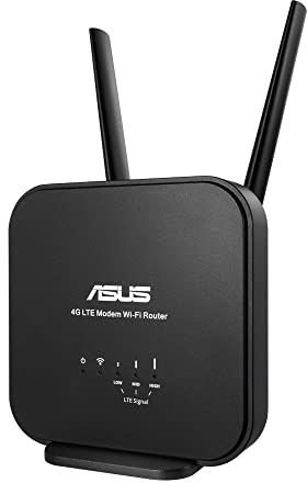ASUS 4G-N12 B1 - Box 4G - Modem-routeur Wi-FI LTE Simple Bande N 300 Mbps avec 2 antennes extérieures Amovibles + 1 Port Filaire Ethernet LAN