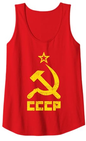 Falce e martello Stella CCCP Unione Sovietica Rossa Canotta