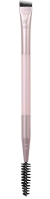 Real Techniques Double Ended Eyebrow Brush - Shaping and Plumping - Travel Friendly Spool, Blending Natural, Full or Laminated Eyebrows - Luxury Applicator - 1 Pack