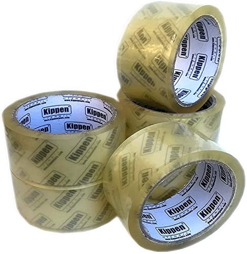 kippen 9004TM - Confezione da 6 Rotoli di Nastro Adesivo Trasparente per Imballaggi. Misura: 50mt x 48mm.